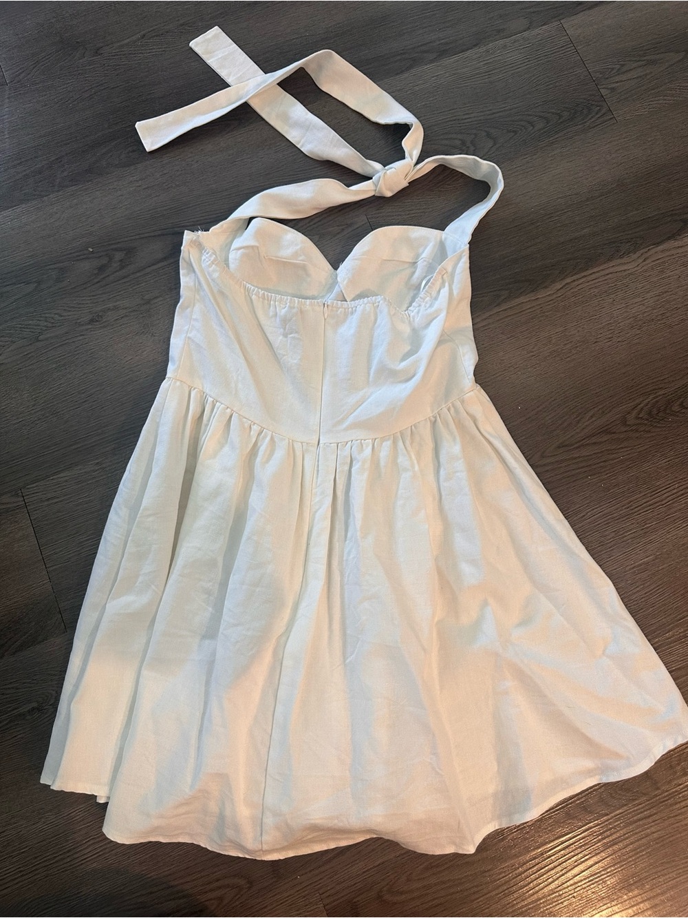 Princess Polly white Halter Bustier Mini Dress - Picture 3 of 5